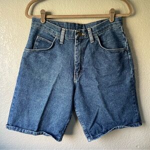 Vintage Wrangler 30 100% Cotton Blue Jean Denim Bermuda Shorts Jorts Blokette